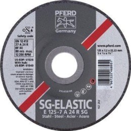 Disque à meuler - acier acier 125 x 7,0 x 22,23 A24R