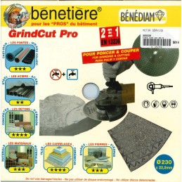 Disque coupe tout GrindCut Diamant 230mm