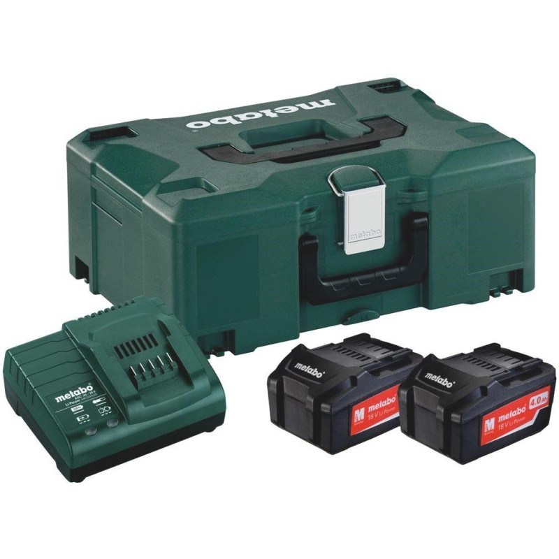 Set de 2 accus Metabo 18V - 4,0Ah + METALOC 2 x 4.0 Ah