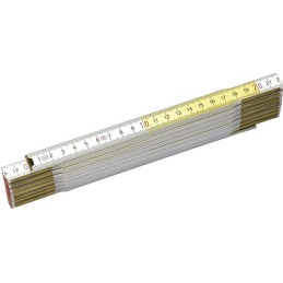 Mètre Pliant 2m - 15mm Jaune/Blanc - 0-35-458