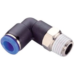 Raccord rapide BP coudé 6mm - G1/4" M