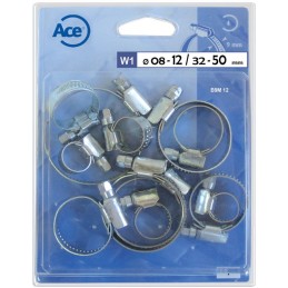 Assortiment 12 colliers bande pleine 9mm W1