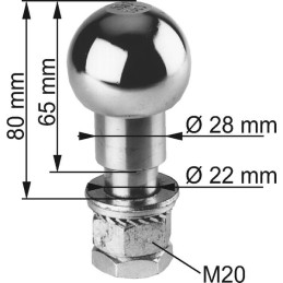 Boule d'attelage 50mm