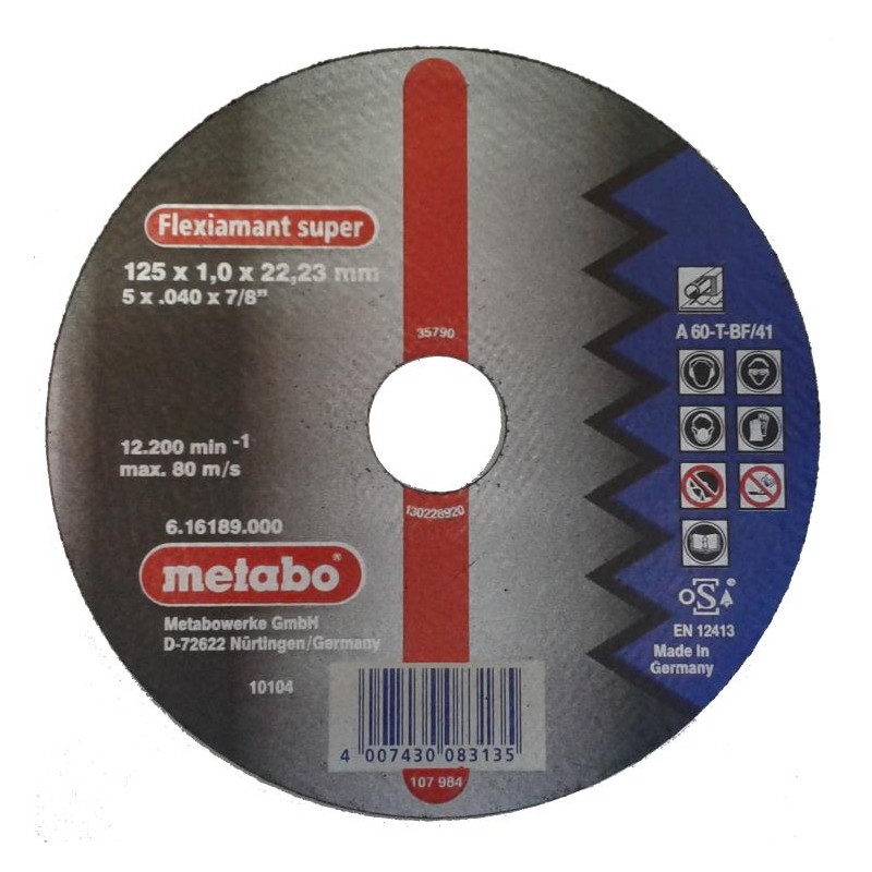 Disque à tronçonner - acier 180 x 3,0 x 22,23 A30R Disque à tronçonner - acier 180 x 3,0 x 22,23 A30R