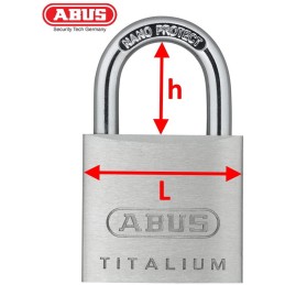 Cadenas Abus Titalium 40 x 23 Ø 6,0