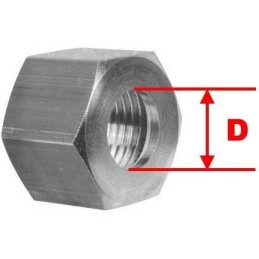 Ecrou métrique M10x1,0 - D 6,5