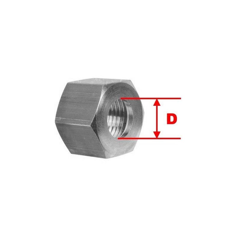 Ecrou métrique M10x1,0 - D 6,5