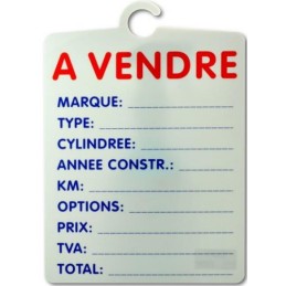 Plaque "A VENDRE" à essuyer