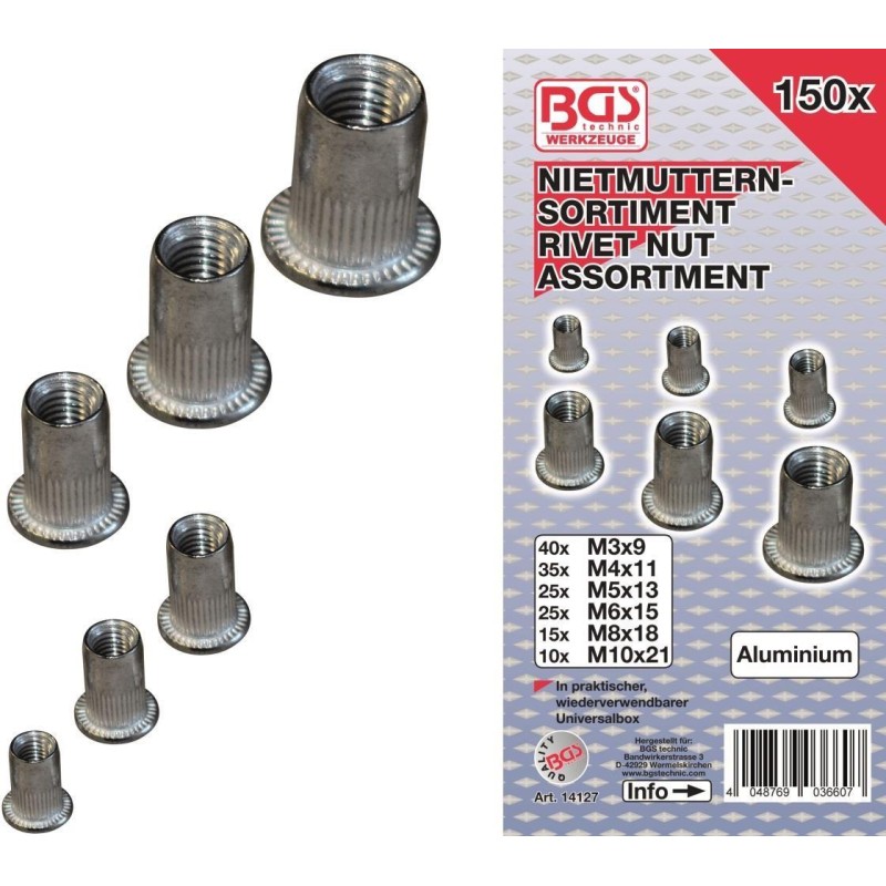 Rivets filetés acier M3 à M10