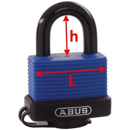 Cadenas ABUS étanche 46 x 23 Ø 8,0