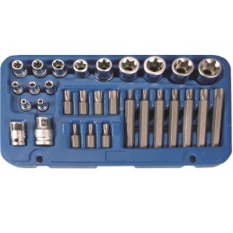 Coffret douilles Torx mâles et femelles