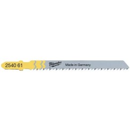 Lame de scie sauteuse Milwaukee - bois, plastique 75x2,5mm T101B (x5)