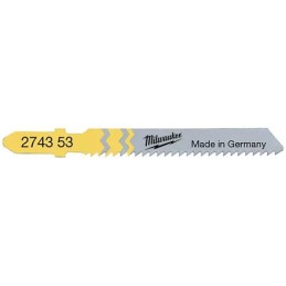 Lame de scie sauteuse Milwaukee - bois, plastique 75x3mm T111C (x5)