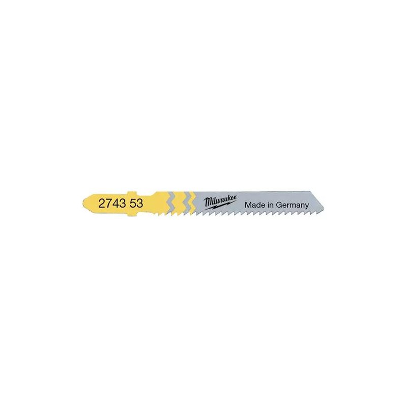 Lame de scie sauteuse Milwaukee - bois, plastique 75x3mm T111C (x5)