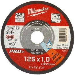 Disque de coupe Milwaukee 125x1mm Pro+