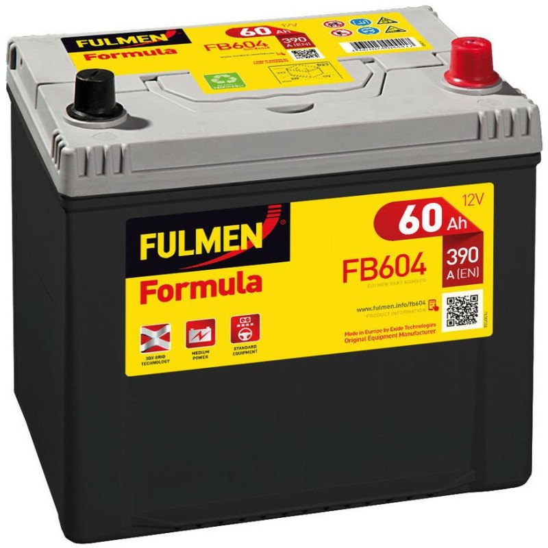 Batterie de démarrage 60Ah pour véhicule asiatique