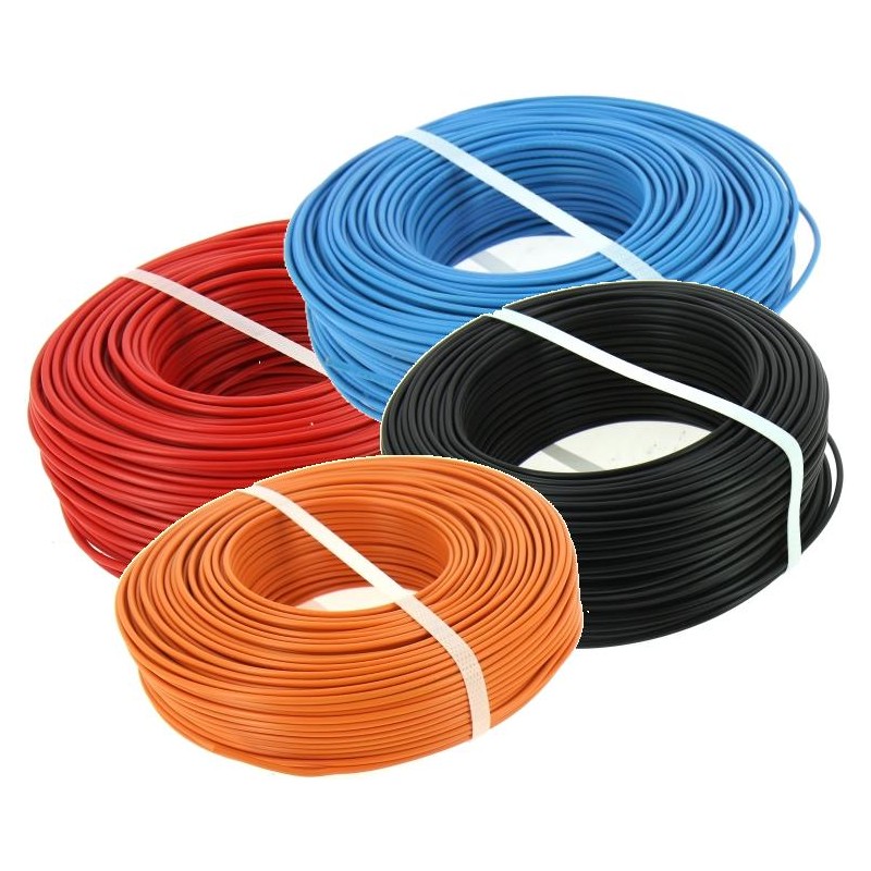 Bobine 100m fil électrique 2,5mm² noir