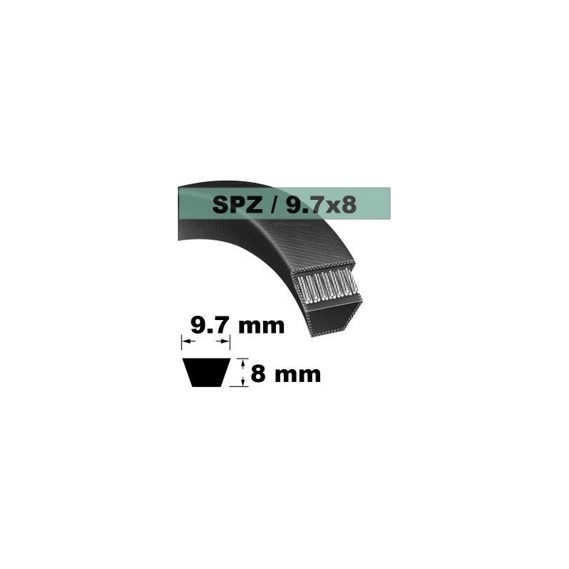 Courroie industrielle profil SPZ GATES SPZ670 Longueur de réf. 670 mm Courroie industrielle profil SPZ GATES SPZ670 Longueur de réf. 670 mm