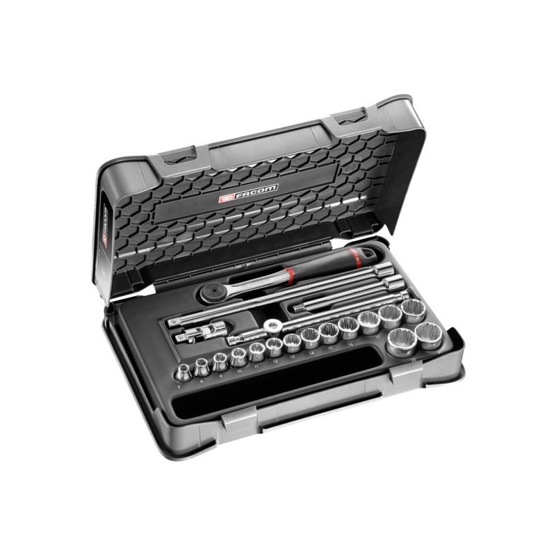 Coffret de douilles 3/8" 12 pans métrique FACOM J.161-3P12
