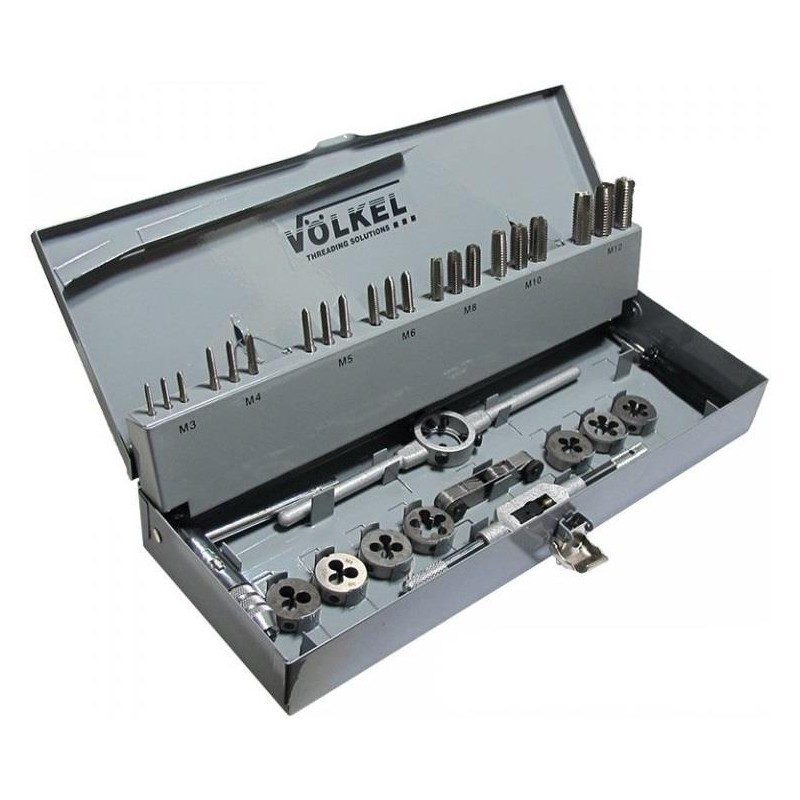 Coffret tarauds et filières M3 à M12