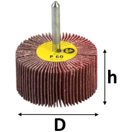 Roue à lamelle sur tige Ø 10mm x 15mm
