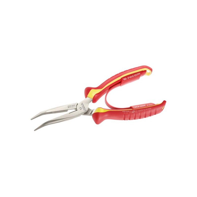 Pince à becs longs courbés isolée 1000V FACOM 185A.20VE