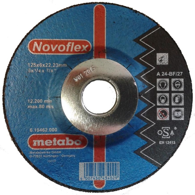 Disque à meuler - acier 125 x 6,0 x 22,23 A24 Disque à meuler - acier 125 x 6,0 x 22,23 A24