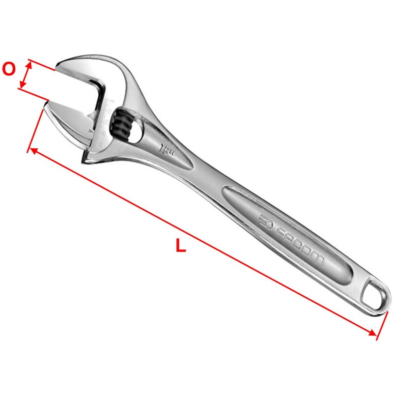 Clé à molette FACOM 113A.12C (34 x 306)