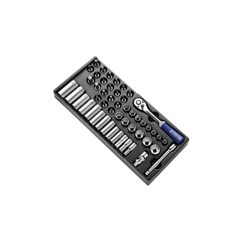 Module de douilles et accessoires 3/8" métriques 50 Pcs - Expert E0318 Module de douilles et accessoires 3/8" métriques 50 Pcs - Expert E0318