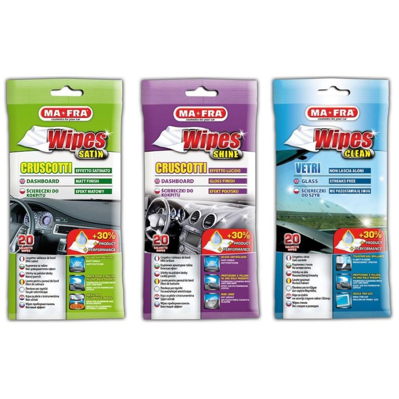 Lingettes nettoyantes cockpit satin Lingettes nettoyantes cockpit satin