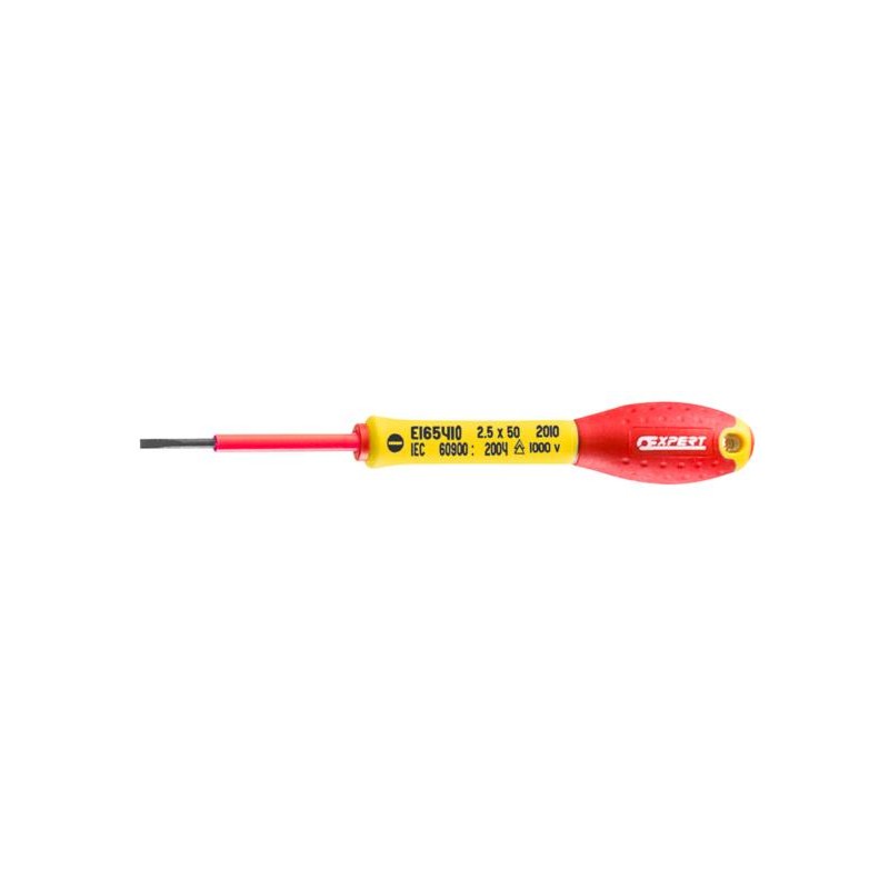 Tournevis isolés 1000 volts pour vis a fente - Expert 5,5 x 150 - E165 Tournevis isolés 1000 volts pour vis a fente - Expert 5,5 x 150 - E165