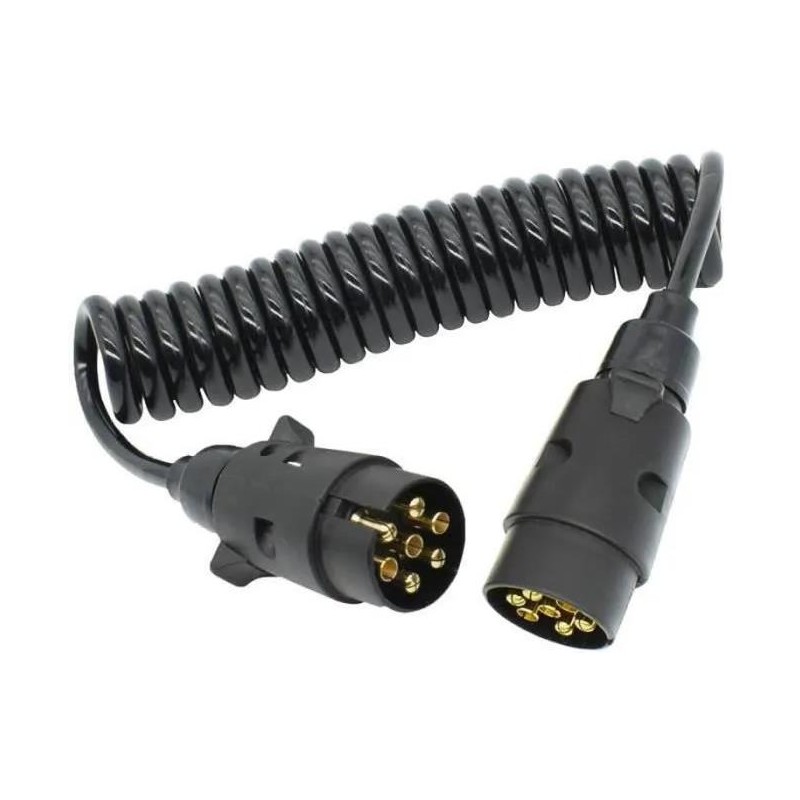 Cordon 3,5m spirale - 12V - 7 Poles Cordon 3,5m spirale - 12V - 7 Poles