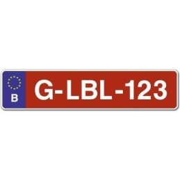 Plaque immatriculation tracteur 52cm métallique