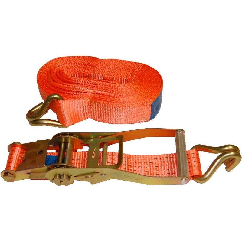 Sangle à cliquet avec crochet 50mm x 8,5 + 0,5m (2,5T)