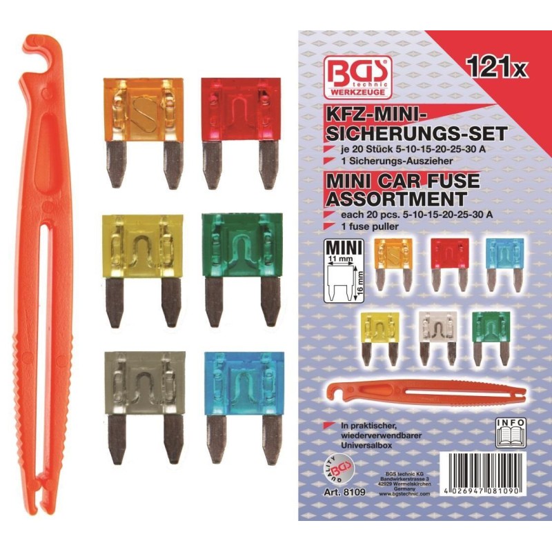 Fusibles minis 5 à 30A Fusibles minis 5 à 30A