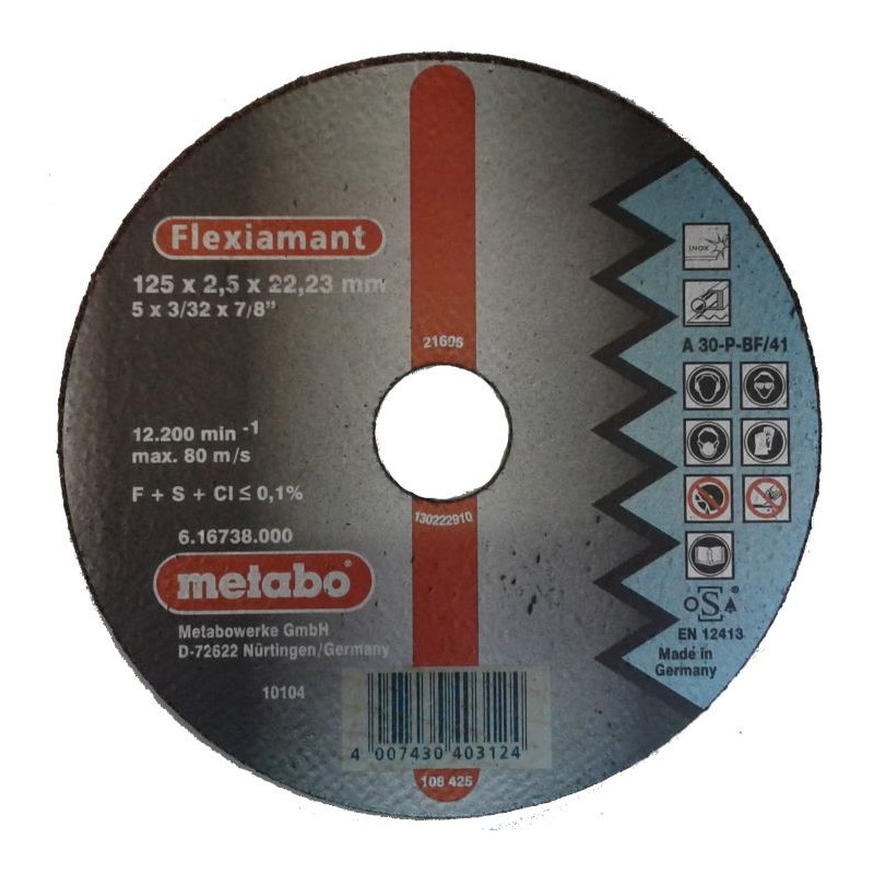 Disque à tronçonner - inox 230 x 1,9 x 22,23 A46T Disque à tronçonner - inox 230 x 1,9 x 22,23 A46T