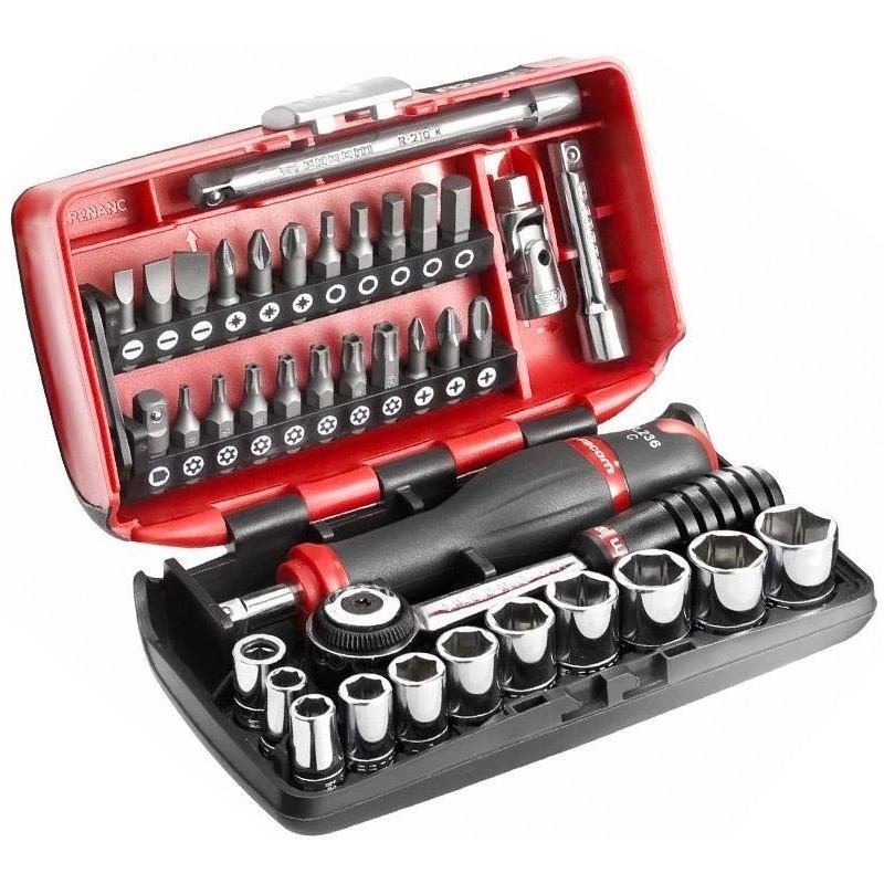Coffret cliquet 1/4" douilles métriques FACOM R2NANO Coffret cliquet 1/4" douilles métriques FACOM R2NANO