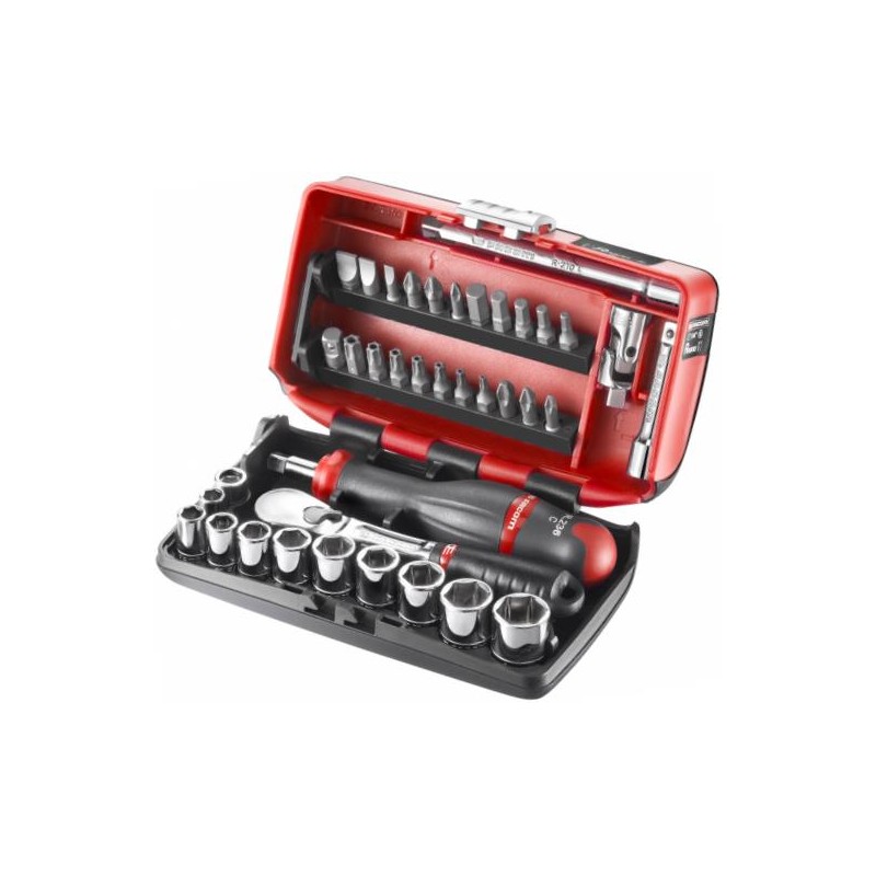 Coffret cliquet 1/4" douilles pouce FACOM RL.NANO-U1 Coffret cliquet 1/4" douilles pouce FACOM RL.NANO-U1