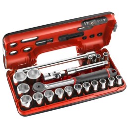 Coffret de douilles 1/2" 6 pans métrique FACOM S.161DBOX1