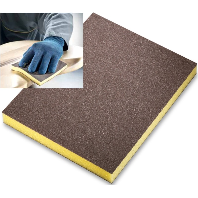Boite 10 éponges SIA 98x120mm fine (jaune) Boite 10 éponges SIA 98x120mm fine (jaune)