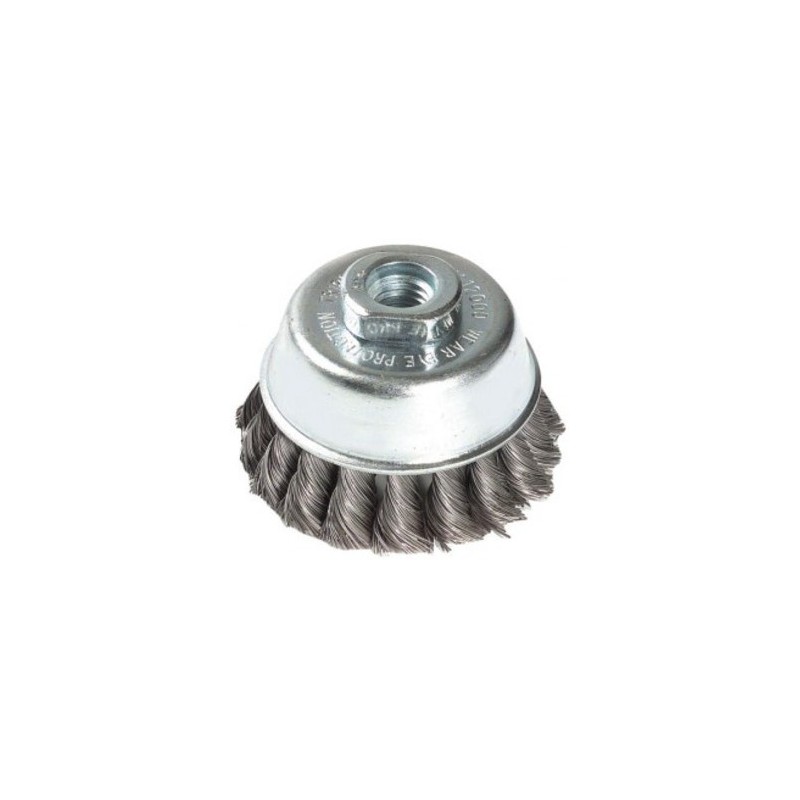 Brosse cloche pour meuleuse 75mm Inox