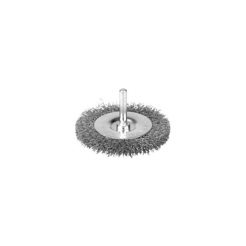 Brosse sur tige radiale Inox (75mm)