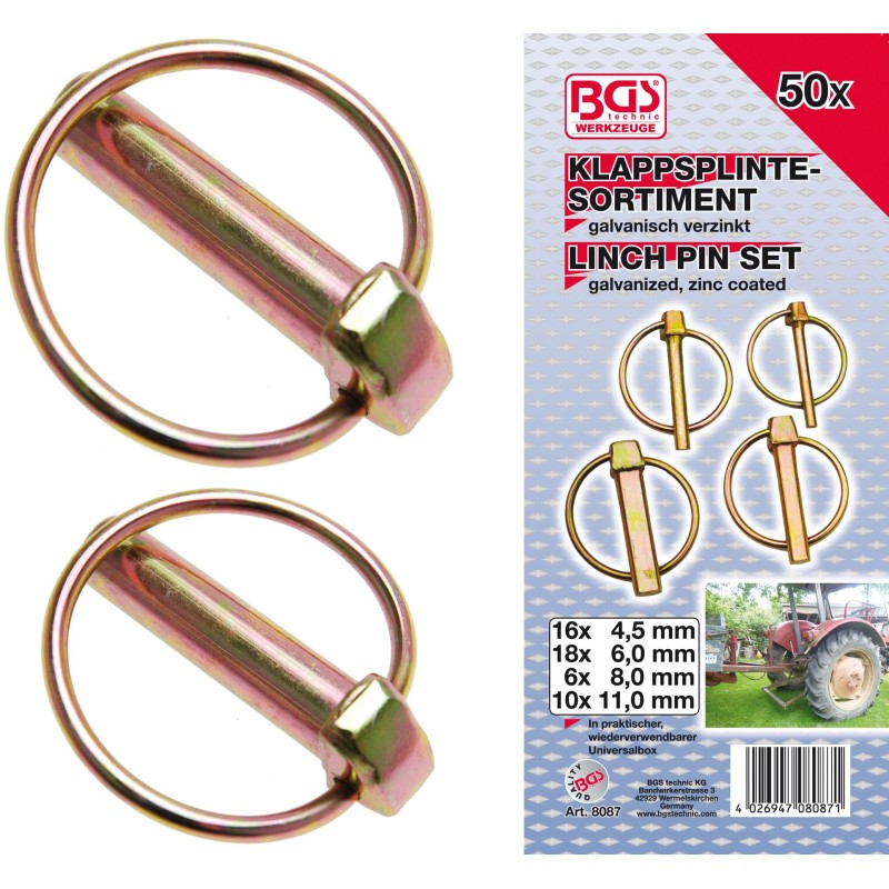 Goupille clips 4 à 11mm Goupille clips 4 à 11mm
