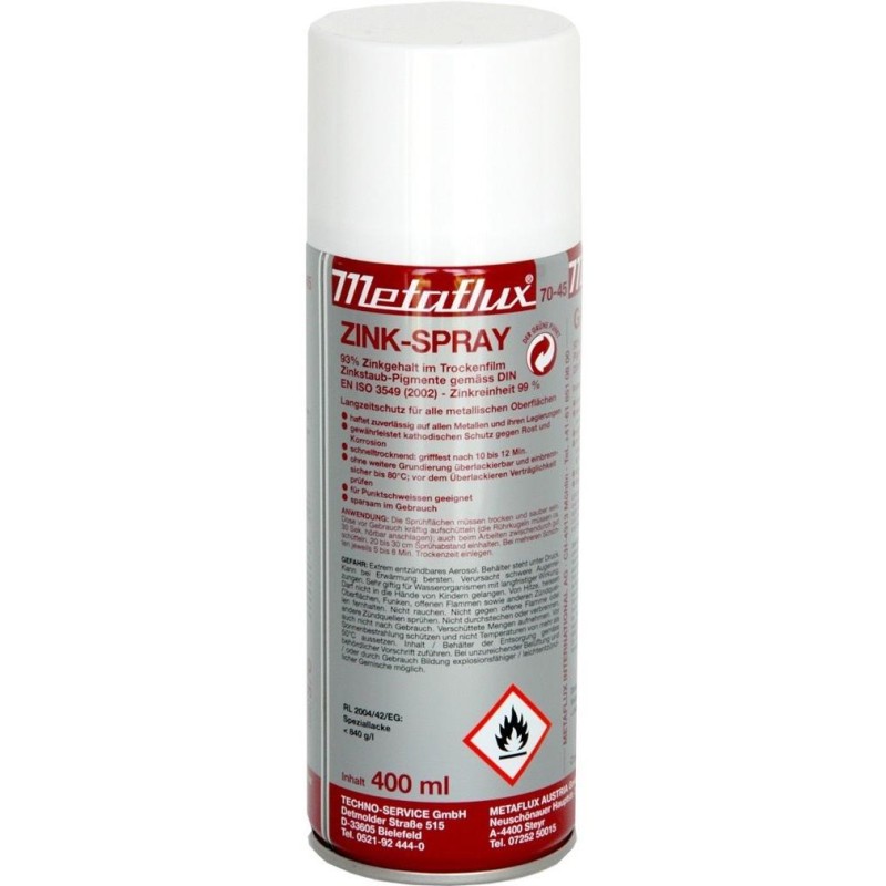 Metaflux spray galvanisant zinc 400ml Metaflux spray galvanisant zinc 400ml