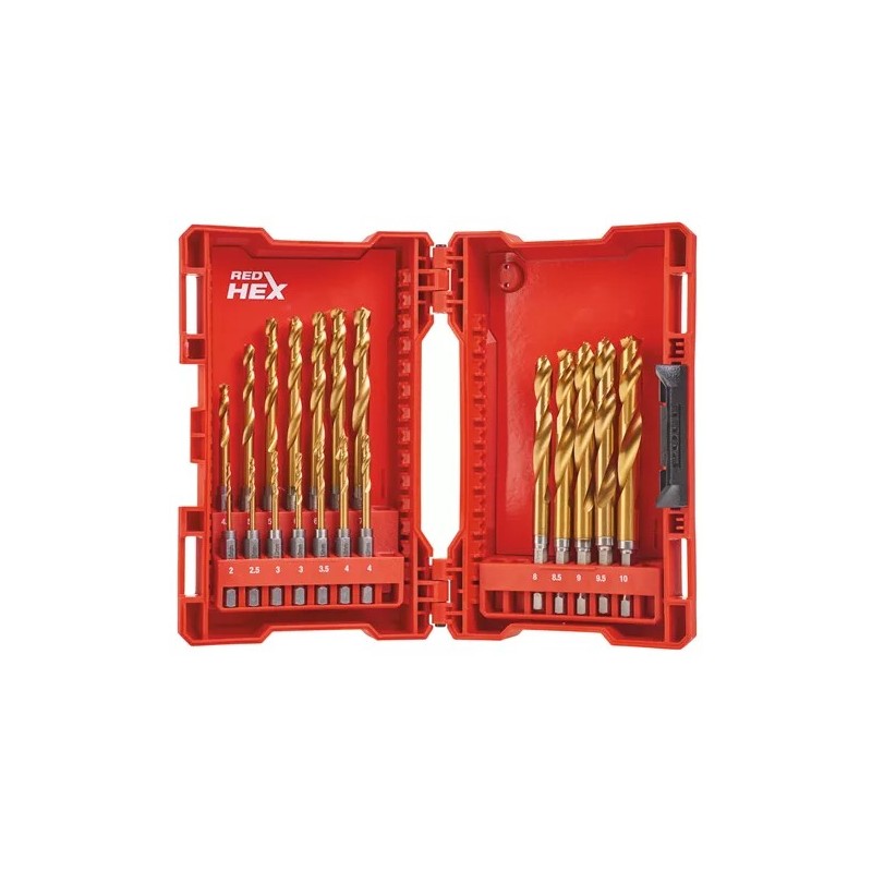 Set de 10 mèches HSS Milwaukee Schockwave