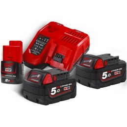 Pack batterie M18 2x 5,0Ah + 1x M12 2,0Ah + chargeur