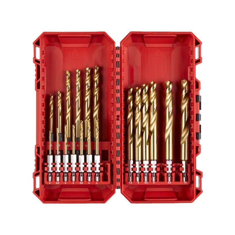 Forets à métaux Shockwave HSS-G Tin set de 10 pcs 3 à 10mm