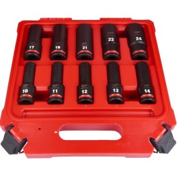 Jeu de 10 douilles SHOCKWAVE longues